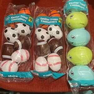 Easter Treat Containers Sports Theme - 3 pack total 21
